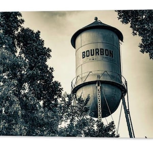 Bourbon Whiskey Print, Bourbon Barrel, Missouri, Wall Decor, Sepia Art, Monochrome, Landscape, Nature, Cigar Room, Water Tower, Bourbon Tank