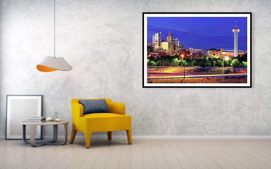 Denver Skyline Print Mile High Art Denver Colorado Wall Etsy