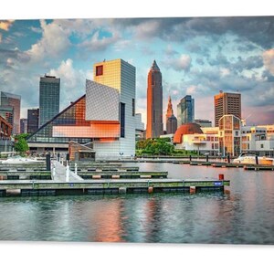 Cleveland Skyline Art Print: Ohio North Coast Harbor Photograph