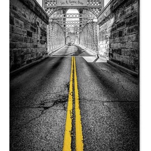 Cincinnati Roebling Bridge Print: Selective Color Cityscape Wall Art