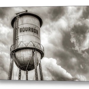 Bourbon Whiskey Print, Bourbon Barrel Art, Bourbon Canvas Print, Bourbon Wall Decor, Whiskey Decor, Sepia Art, Clouds and Sky image 1