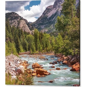 Animas River Colorado, San Juan Mountains, Wall Art Print, Durango Mountains, Silverton Landscape, Square Art, Mountain Landscape