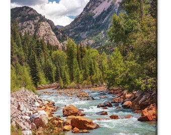 Animas River Colorado, San Juan Mountains, Wall Art Print, Durango Mountains, Silverton Landscape, Square Art, Mountain Landscape