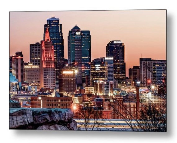 Kansas City Skyline Architectural Decor Missouri Wall Art Kansas City Skyline Architectural Decor