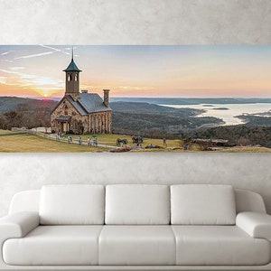 Table Rock Lake, Missouri Panorama, Top of the Rock, Chapel of the Ozarks, Landscape Print, Branson Missouri, Ridgedale MO, Large Panoramic