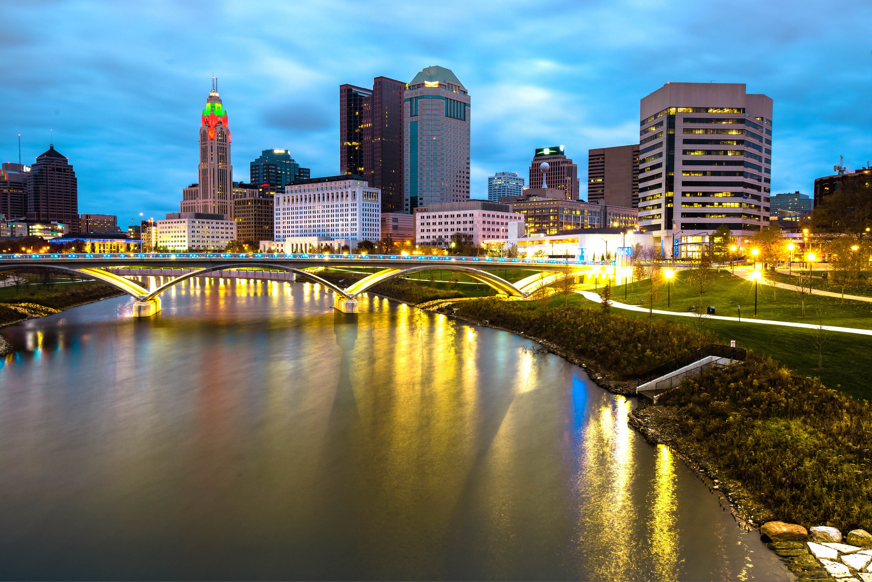 Columbus Ohio Skyline Downtown Columbus Ohio Photography Etsy