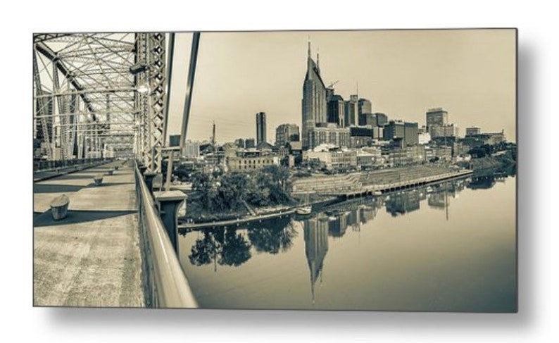 Nashville Skyline Print, Panoramic Art, shops Tennessee Wall Decor, Nashville Bridge Art, Sepia Wall Print, Framed Decor, Canvas Panorama Print