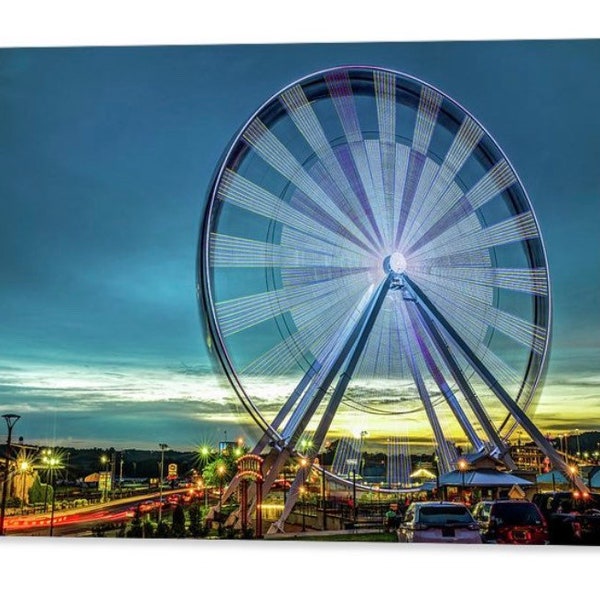 Branson Ferris Wheel, Branson Strip, Branson Missouri, Architectural Decor, Kid Room Art, Branson Landmark, Route 76, City Lights