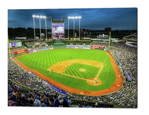 Kansas City Royals Baseball Kauffman Stadium Night Game 