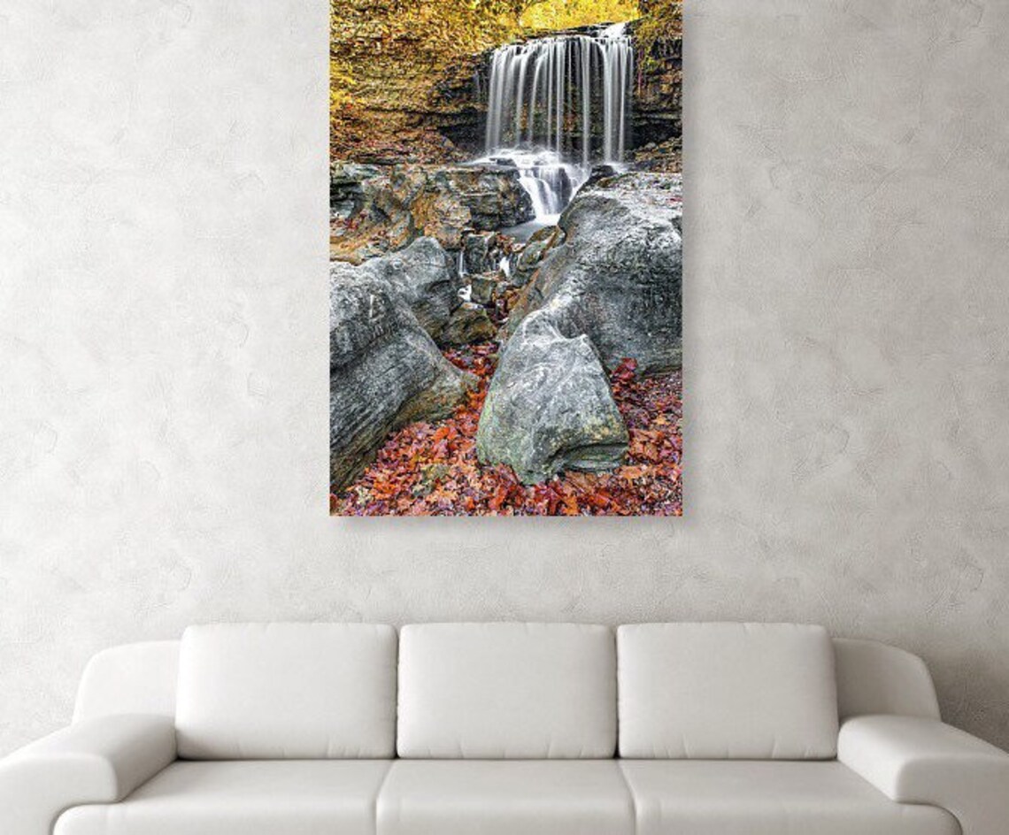 Ozark Mountain Waterfall Wall Art Tanyard Creek Falls Bella Etsy