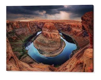 Arizona Horseshoe Bend, Landscape Decor, Nature Photography, Page Arizona Art, Wall Art, Home Decor, Framed, Canvas, Metal, Acrylic Artwork