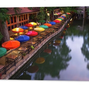 San Antonio Texas, Riverwalk Wall Art, Colorful Umbrellas, Texas Wall Decor, Alamo City Print, San Antonio Wall Art, Framed Art, Metal Print