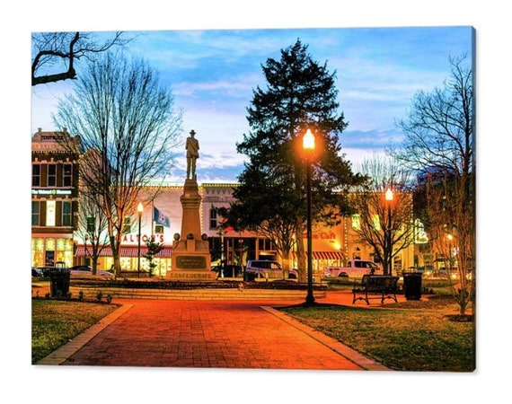 Bentonville Arkansas Fountain Bentonville Skyline Northwest Etsy