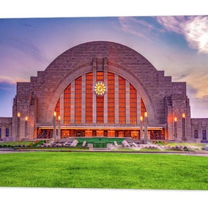 Cincinnati Union Terminal Sunset Art Deco Photo Print