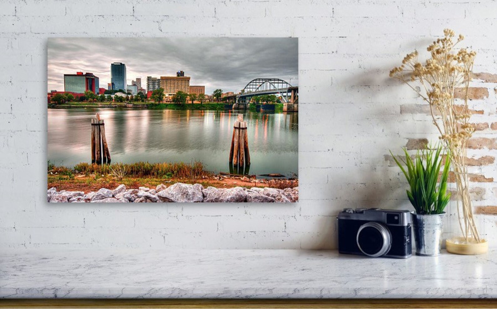 Little Rock Skyline Arkansas Wall Art Little Rock Prints Etsy