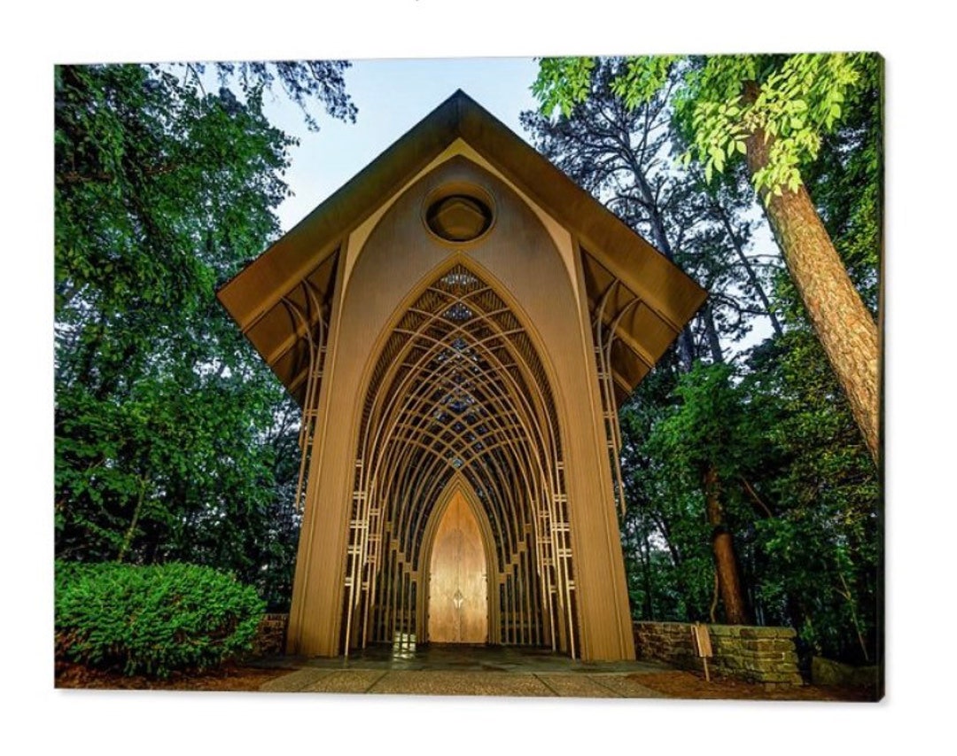 アート・デザイン・音楽 The Bilotti Chapel Cooper Chapel Print: Bella Vista Arkansas Gothic Architecture Wall