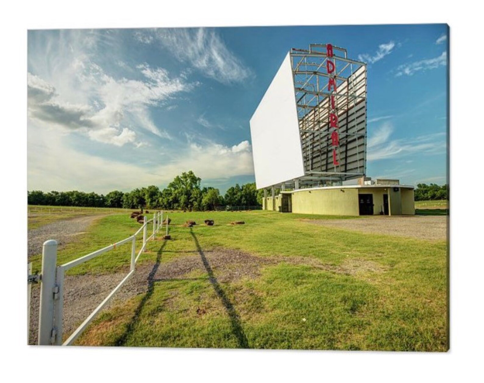 Tulsa Admiral Twin Drivein Tulsa Oklahoma Landmark Wall Art Etsy