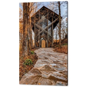 Thorncrown Chapel, Landscape Print, Eureka Springs, Northwest Arkansas, Fall Autumn, Arkansas Decor, Wedding Venue, Ozarks Chapel