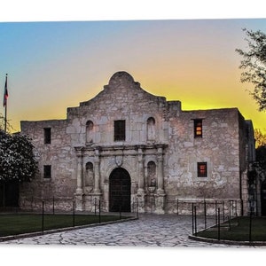 Alamo Sunrise Art Print: San Antonio Texas Wall Decor