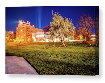 Kansas City Print: Country Club Plaza Spring Night Landscape