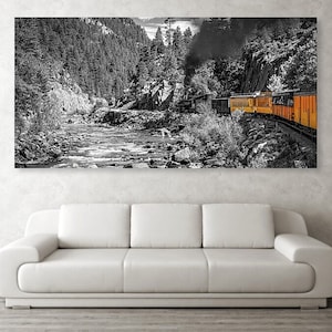 Durango Silverton Train Print: Colorado San Juan Mountains Color Splash