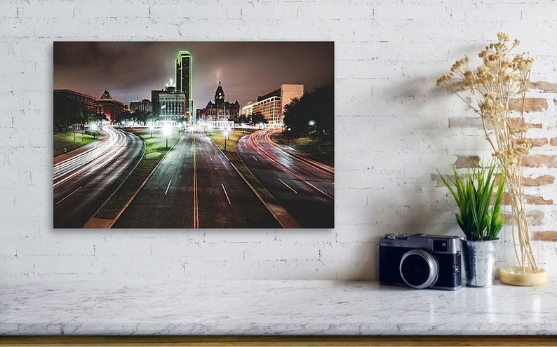 Dallas Skyline Print Dallas Cityscape Dealey Plaza Print - Etsy