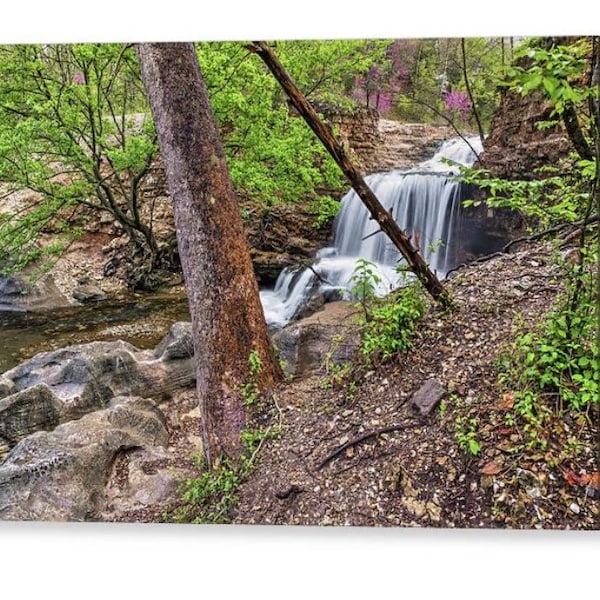Tanyard Creek Falls, Bella Vista Northwest Arkansas, Spring Photography, Nature Wall Art, Ozark Mountains, Bentonville Area, Scenic Decor