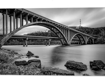 Lake Taneycomo Bridge Print: Branson Missouri Panoramic Art