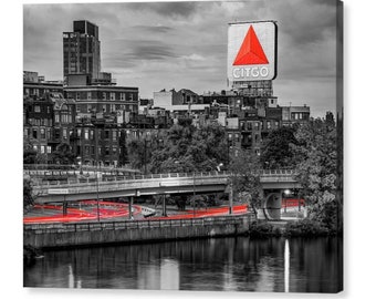 Boston Citgo Sign Print: Selective Color Cityscape Wall Art