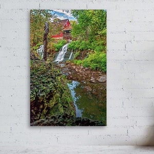 Clifton Mill Print: Ohio Waterfalls, Rustic Farmhouse Wall Art