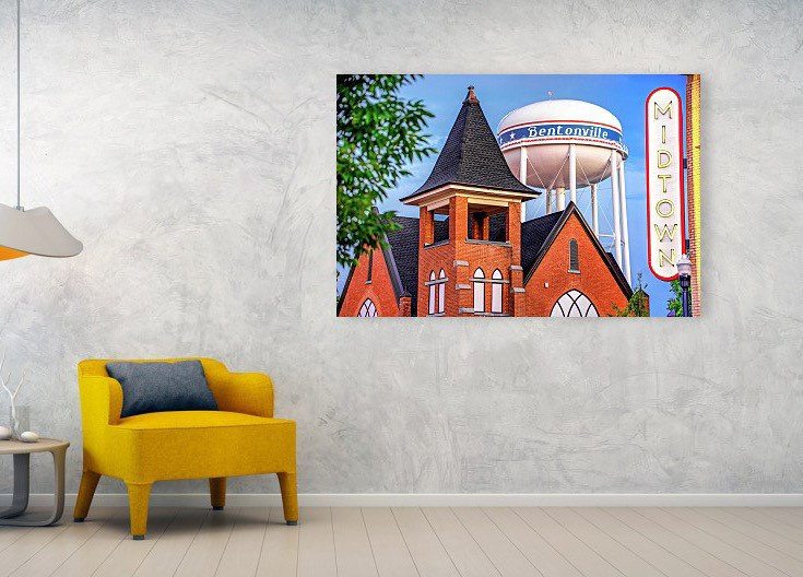 Bentonville Arkansas Midtown Neon Sign Skyline Art Etsy