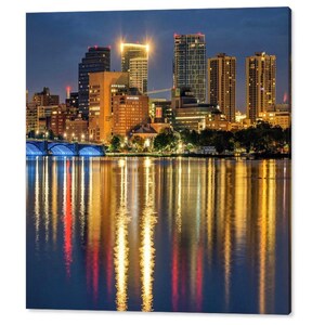 Boston Skyline Art Print: Charles River, Longfellow Bridge