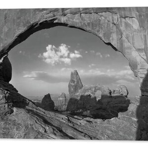 Arches National Park Print: Moab Utah Black and White Landscape