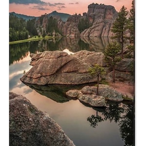 Sylvan Lake Dusk Print: Black Hills Landscape Photography