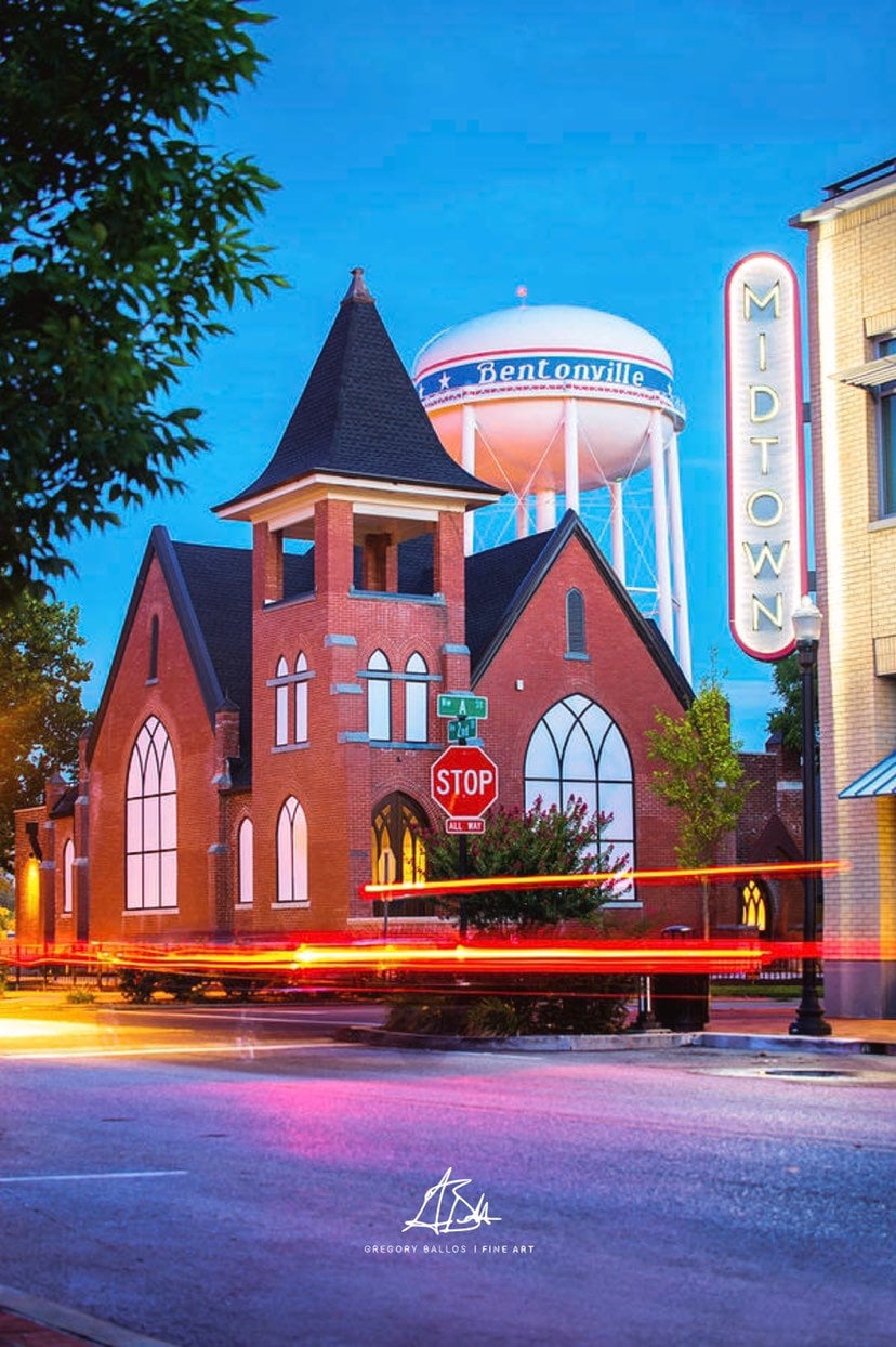 Bentonville Arkansas Art Water Tower Midtown Neon Sign Etsy