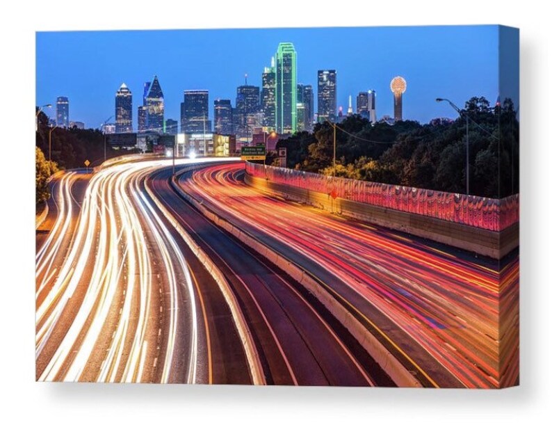 Dallas Skyline Print Dallas Texas Art Architectural Wall Etsy