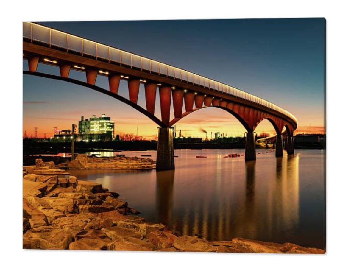 Tulsa Oklahoma Williams Crossing Pedestrian Bridge Print - Etsy