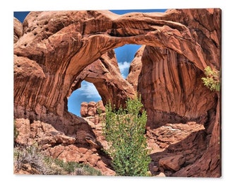 Double Arch Utah, Arches National Park, Moab Utah Landscape, Wall Art, Home Decor, Rock Formations, Windows Section, Landscape Print