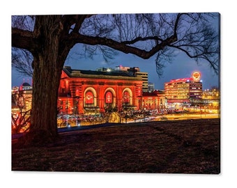 Kansas City Union Station Print: Football Champions Art