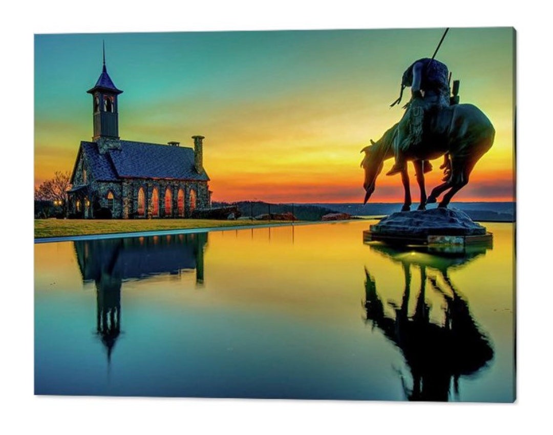 End of the Trail Art, Top of the Rock Sunset, Branson
