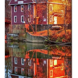 War Eagle Mill Print: Creek Reflection, Ozark Mountain Landscape