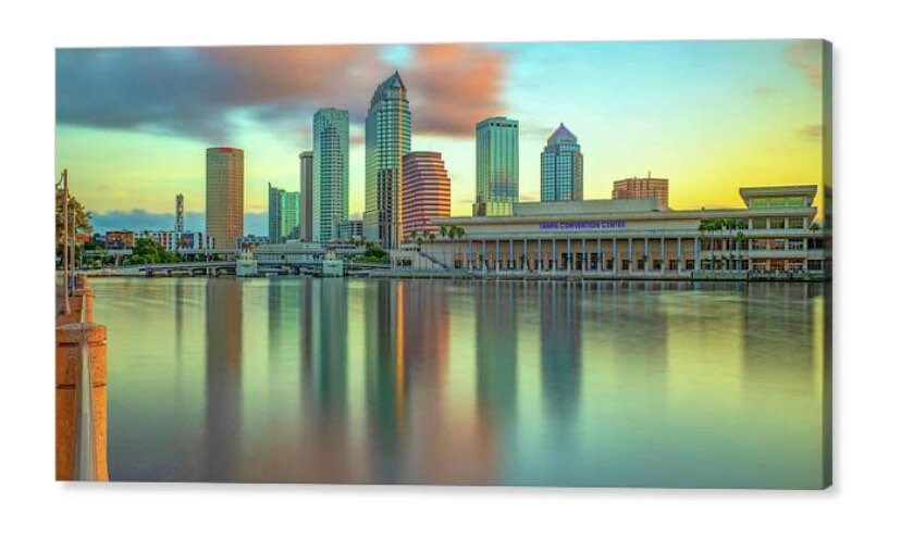 Skyline View of Tampa Florida in Black and White Photograph by Gregory  Ballos - Fine Art America