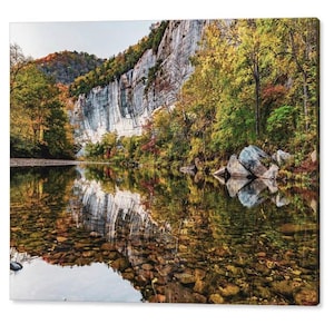 Roark Bluff Autumn Reflection Art Print - Buffalo National River