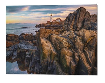 Portland Head Light Print: Maine Lighthouse Coastal Wall Art