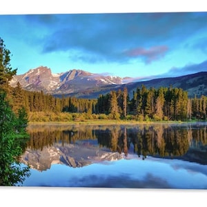 Sprague Lake Morning Reflection Art Print: Rocky Mountain National Park