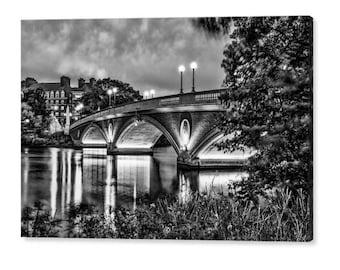 John Weeks Footbridge Print: Boston, Cambridge, Black and White