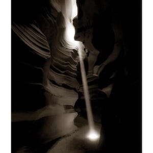 Antelope Canyon Sepia Print: Arizona Slot Canyon Photography