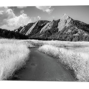 Flatirons Black and White Print: Boulder Colorado Landscape Photography