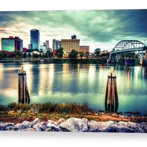 Little Rock Skyline, Arkansas Art Print, Capitol City, Cityscapes, Skyline Photography, City Prints, Arkansas River, Wall Art