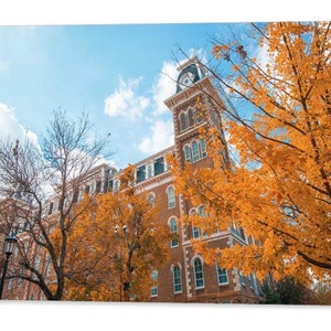 Arkansas Old Main Autumn Photography: Fayetteville Wall Art Print